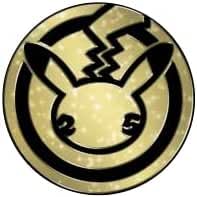 BB-Toy-Trades Compatible with Pokemon Pin Flipping Coin Shiny Trading Card Trading Cards Coin with BB-Toy-Trades Shipping Protection (Pika 25)