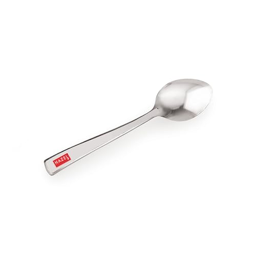 Image of HAZEL Stainless Steel Small Spoons Set of 2 | Mini Spoon for Kids, Masala Jar, Spice Containers | 13.5 cm Baby Serving Spoon for Kitchen