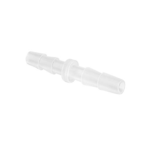 Quickun Plastic Hose Barb Fitting, 1/8" X 1/8" Barbed Splicer Mender Joint Adapter Union Fitting ( Pack Of 10 ) #TOP2