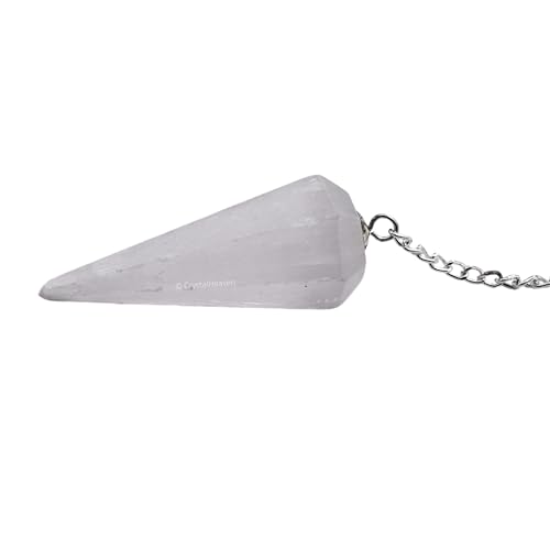 Image of Certified Selenite Pendulum Dowsing Tool - Natural Crystal Pendulum for Spiritual Guidance - Premium Dowser Pendulum for Accurate Divination and Energy Healing - Perfect for Energy Healing