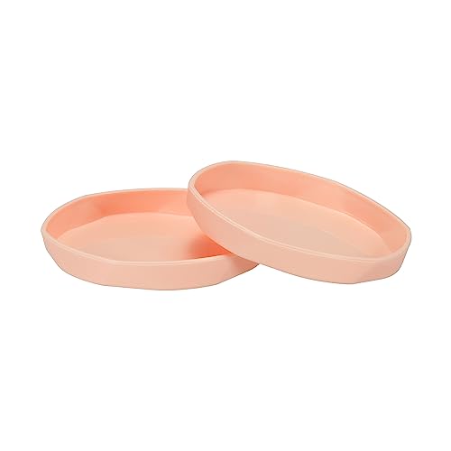PATIKIL Plant Pot Saucers 4.3 Inch, 5 Pack Plastic Hexagonal Round Flower Drip Tray for Indoor Outdoor Pink