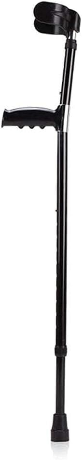 Crutches, For Seniors Textured Black Crutch with Half-Circle Arm Rest, Durable Lightweight Aluminum Walking Sticks,PVC Comfort Handle, Walk Easy Mobility Aids,Single rollator, Durable Mobility Ai Ligh