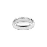 Hoisy Anillo de oro blanco de 9 K/14 K/18 K, oro blanco, para hombre, anillo de boda, anillo sencillo, redondo, cumpleaños, 14, Sin piedras preciosas