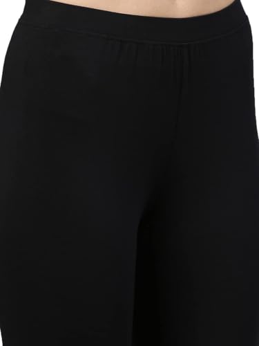 Image of ZAYANQA Combo of 2 Slim Fit Women /Girls Solid Stretchable Cotton Ankle Length Leggings with Ultrasoft Wide Elastic Waistband |Comfortable |Fashionwear|