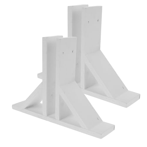 SUPVOX 2 Stück Teiliges Zaunpfosten Fußgestell Stabiles Gartenzaun Stützsystem mit Befestigungslöchern Wetterfestes Zaunzubehör für Sicheren Halt im Außenbereich Weiß Langlebig und