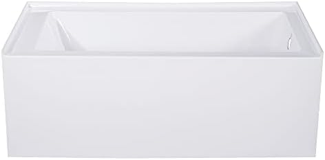 Kingston Brass VTAP543022R Aqua Eden Alcove Tub, White