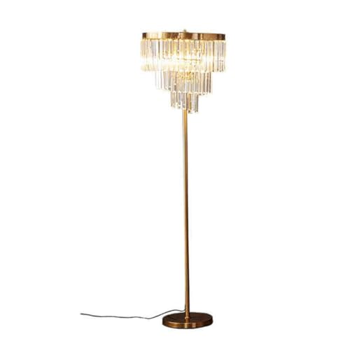 Lámpara de pie moderna con interruptor y 3 tulipas de cristal para una iluminación difusa