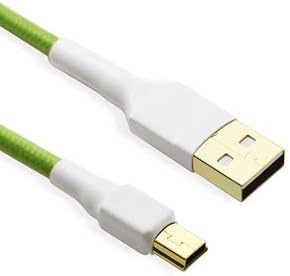 New Replacement Braided Mini USB Keyboard Cable for Razer BlackWidow Keyboard 1.5M (Green)
