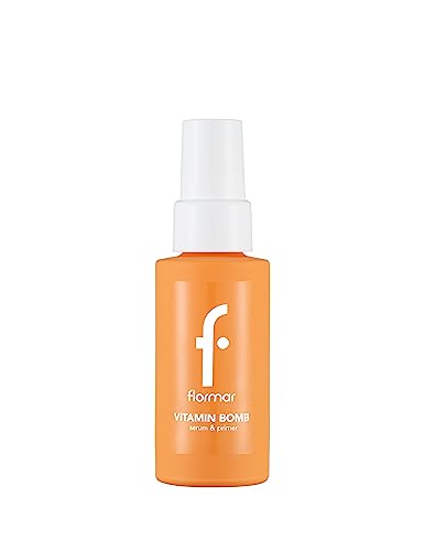 Flormar Vitamin Bomb Primer Maquillaje con Vitamina C - Hidratante 24H, Alisa Poros, Libre de Aceites, Para Todo Tipo de Piel -30ml prebase maquillaje iluminadora primer-benefit pore professional