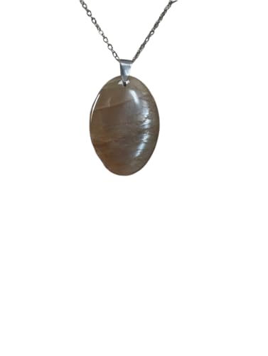 Pendentif pierre de lune ovale idée cadeau anniversaire fête des mères