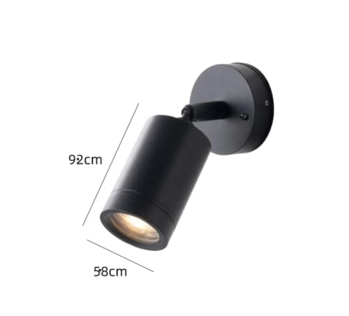 Image of Glowave 10W Modern LED Wall Ceiling Spot Light with Adjustable Head - Warm White (Polished Black)