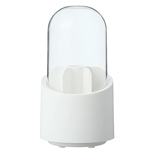 DEKKRYNFV Rotation - Caja de almacenamiento para brochas de maquillaje, soporte para bolígrafos de cejas y brochas con tapa