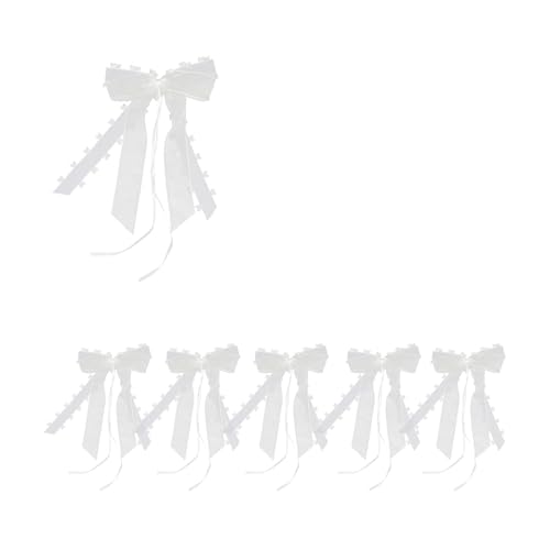 ALLY MAGIC Lazos de coche para boda, decoración de coche, decoración de boda, cinta blanca con corazones para decoración de coche, cinta de satén para coche de novia, regalo de boda, fiesta de boda