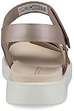 ECCO Women's FLOWT 2 Band Flat Sandal, Grey Rose Metallic, 8-8.5 | Image 2