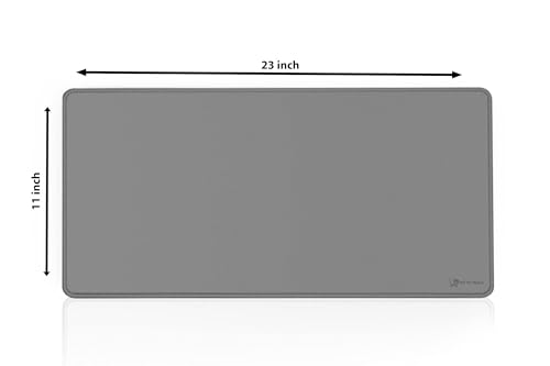 Image of Desk Mat 60x30 cm (11 x 23 inch) Dark Grey | Large Mouse Pad for Office Computer Laptop Keyboard | Waterproof Anti-Slip Rubber Base Desk Mat