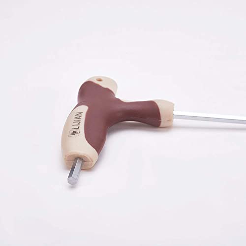 Auniwaig 4Mm Metric Ball End Tip T-Handle Hex Wrench Chrome Finish 150Mm Long Tools Ball End Hex End #TOP1