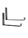 2 Pack - 7.25"L x 4"H Hook Brackets, Hook Iron Shelf Brackets, J Bracket, Metal Shelf Bracket, Industrial Shelf Bracket, Modern Shelf Bracket