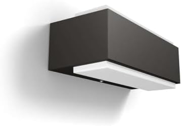 Philips myGarden Stratosphere Aplique LED, luz blanca fría, IP44, iluminación exterior, resistente a la humedad y la intemperie, 4.5 W, aluminio, antracita