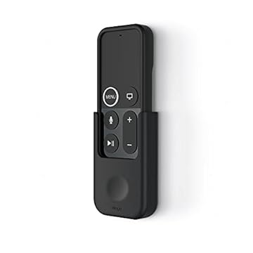 Suporte remoto elago para Apple TV – [Opções de Gel Pad ou parafuso] [Mantém seguro] [Gerenciamento de cabo] – Compatível com controle remoto para Apple TV 4K / 4ª geração, Apple TV Remote Holder, Apple TV Remote Holder
