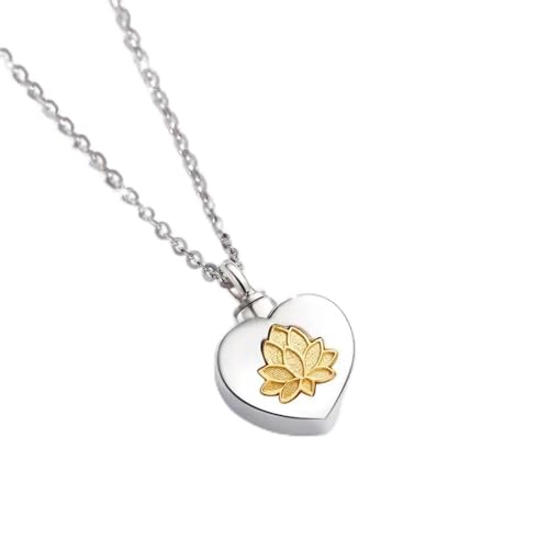 Souvenir de fleur et pendentif cœur argent pour cendres d'urne