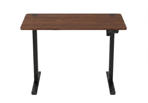 Image of SE1 Lite Standing Desk, Two-Piece Tabletop, 110 x 60 cm (Walnut Brown /Black, 110.0, Centimeters, SE1 Lite)