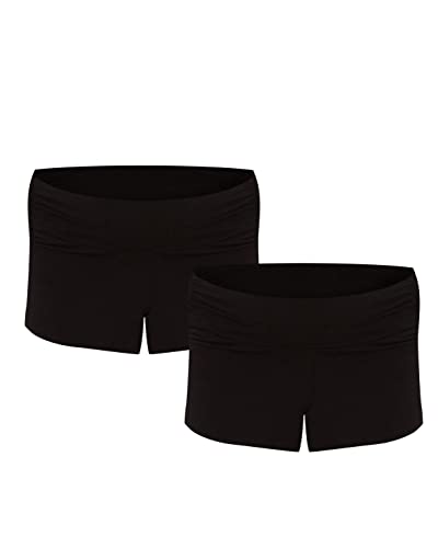 Image of Motherhood Maternity Women's Relaxed Fit Under the Belly Sleep and Lounge Knit Shorts 2 Pack S-XL