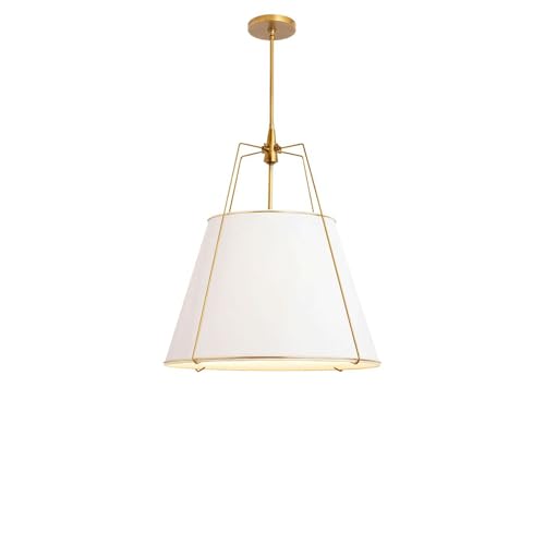 Baicxt B-156 White Fabric Pendant Light Handmade Simple Hanging Lamp E26 Base Diameter 15.7In Chandeliers Living Room Bedroom Study Hallway Elevator Hall Loft B&B Dining Room Lighting Fixture cover