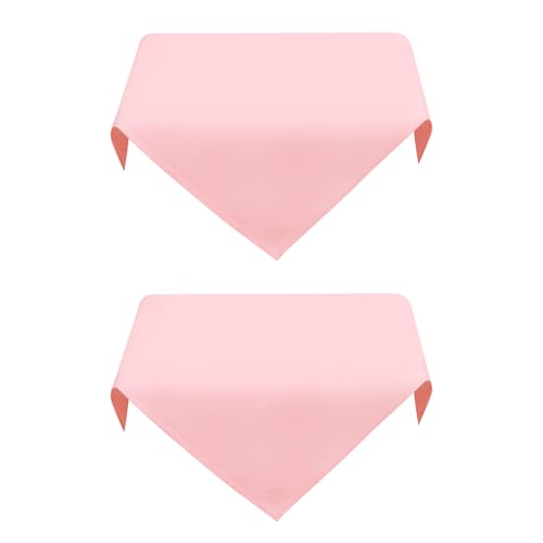 mylacerhome 2 Pack Small Square Table Cloth 24X24 Inch Pink Tablecloth Washable Polyester Solid Table Cover for Night Stand End Table Side Table Outdoor Indoor