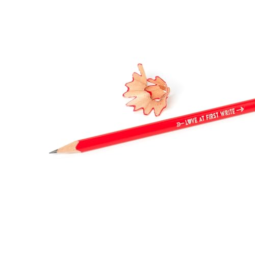 Miniatura 2 de Legami - Lápiz Con Forma De Corazón, Love At First Write, Diámetro 0,7 Cm, Mina Hb, Frase Impreso En Hoja De Oro