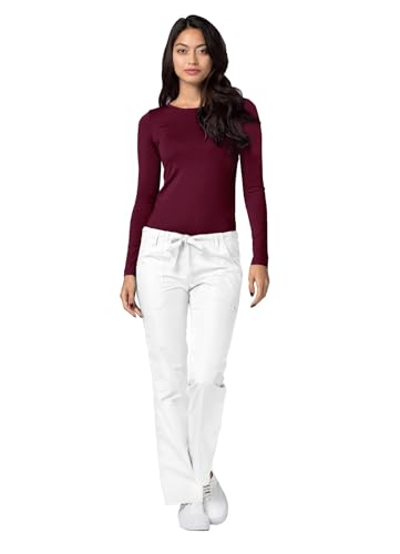 Image of Adar Womens Comfort Long Sleeve T-Shirt Underscrub Tee - 2900 - Burgundy - M