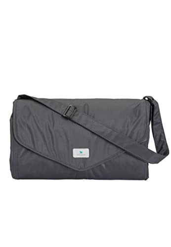 Image of Little Unicorn 5'x5' Outdoor Family Picnic & Beach Blanket | Durable & Water-Resistant Fabric | Compact Fold & Easily Wipes Clean | Zipper Pocket (Midnight Poppy)