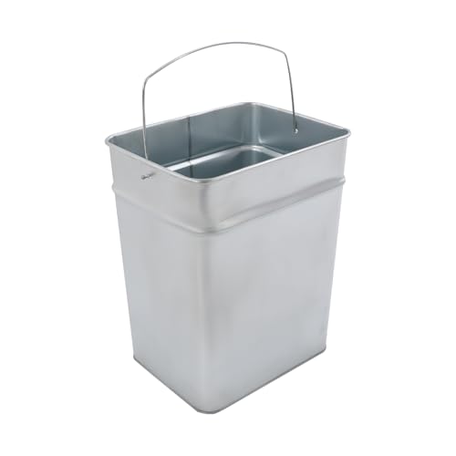 Caneca de basura rectangular de acero inoxidable negra miniatura 6