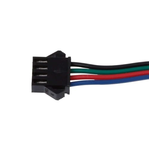 Image of 4 Pin JST SM Locking Type Connector Cable - 5 Sets (10 Pcs) Male and Female Plug with 4-Wire 115mm Cable, 2.54mm Pitch, 22 AWG for Ardino, Sensors & LED Lighting