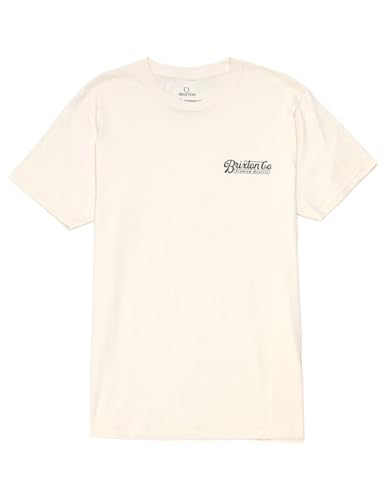 Brixton Belford Mens Tee, Cream, Large