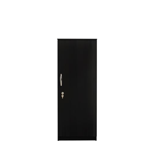 Image of Amazon Brand - Solimo Optima Engineered Wood 4ft 1 Door Wardrobe for Clothes | Storage Organizer | Storage Cabinet for Kitchen | Multipurpose Almirah for Bedroom - Wenge, 4ft