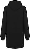 Lanrui Frauen Kleider Frauen Halloween Mittellange Kapuzenpullover-Kleid-Kleid Moderne Runde Krawatte Mit Kapuze Sweatshirt (Color : Black#E, Size : M)