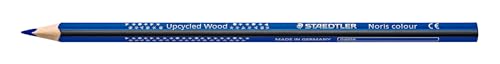 Crayon de couleur Staedtler Noris 187-3 bleu en bois recyclé, boîte de 12 pièces