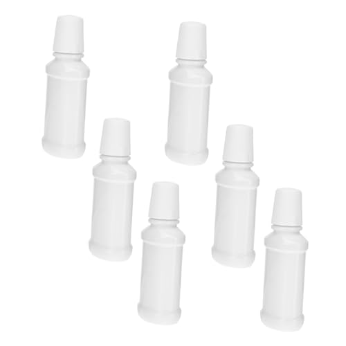 TOVINANNA Travel Portable Mouthwash Bottle Set 6pcs Refillable Pet Plastic Bottles Sub Package