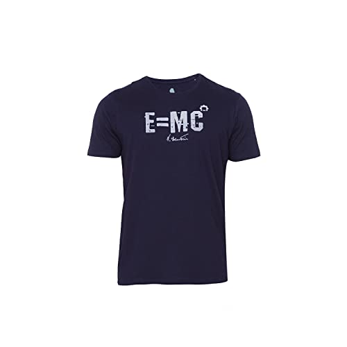 Image of Spykar Navy Blue Coloured Mens Albert Einstein Printed T-Shirt (Size: M)