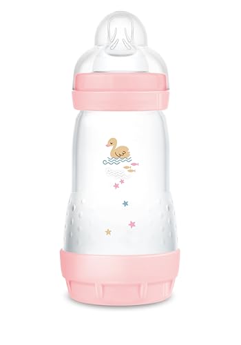 MAM Biberón Easy Start anticólicos con tetina de silicona SkinSoftTM 2+ meses, 260 ml, rosa