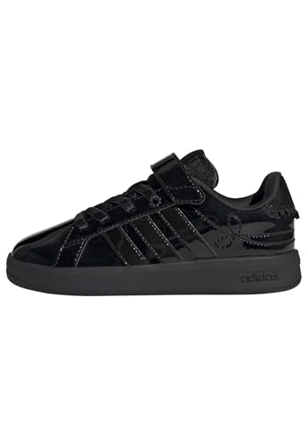 Basket adidas Grand Court 3.0 enfant look noir intégral 33.5