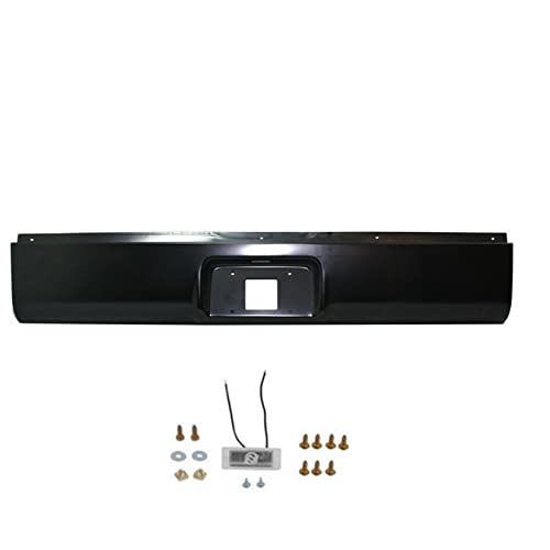 Seblaff Rear Steel Bumper Roll Pan Primed Steel Replacement For 1999-2006 Silverado 1500 Sierra 1500 Fleetside W/License Plate Light #TOP1