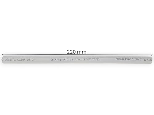 Image of Crown Crystal Clear Transparent Hot Melt Glue Sticks 20Pcs Pack 220mm x 11mm | Super Strong Invisible Bond Glue Gun Refill for DIY Art & Craft, Wood, Fabric, Paper, Home Repair, School & Office Usage