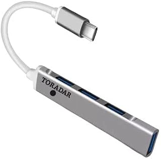 TORADAR 4-in-1 Multiport USB C Hub (Type C to 4 USB-A Ports), 4-Port USB 2.0/3.0 Splitter for MacBook Pro/Air, Aluminum Mu... Price In India