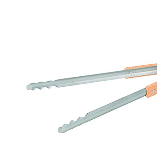 Pinzas de Cocina Pinzas para Alimentos de Acero Inoxidable, con Mango de Madera, para Cocina de Barbacoa, tamaño: 40,5 cm, Fuerte y Resistente