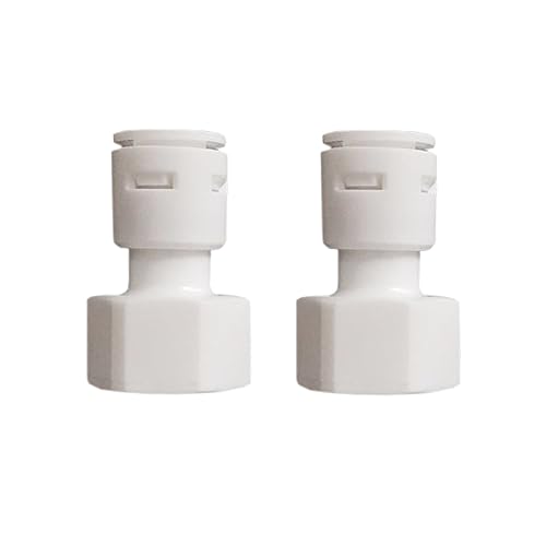 2 conectores rectos de unión rápida, accesorios de tubo de conexión rápida de 1/2 a 3/8 pulgadas, accesorios de repuesto para filtro de agua