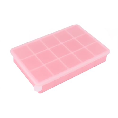 Bandeja de silicona con tapa, 9 piezas de cubitos de hielo cuadrados de 1.3 pulgadas, bandejas de hielo pequeñas, congelador, bandejas para mini refrigerador con cubierta, comida para bebés, cócteles