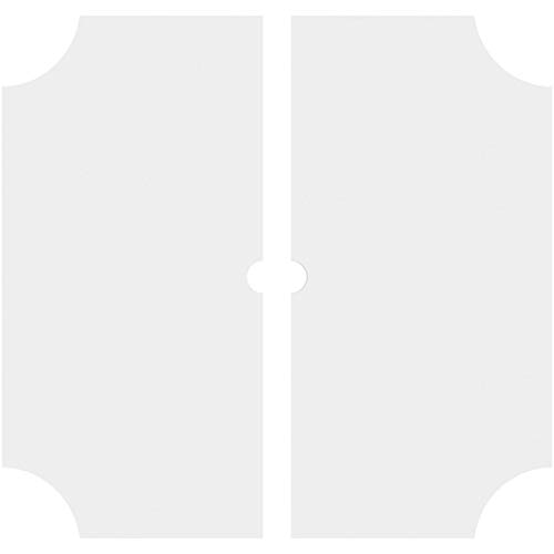 Image of Ekena Millwork CMP18LE2-01000 Locke Architectural Grade PVC Contemporary, Two Piece Urethane Ceiling Medallions 18 inchOD x 1 inchID x 10 3 /4 inchC x 1 inchP