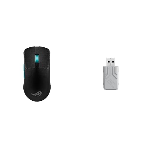 Image of ASUS ROG Harpe Ace Aim Lab 36K DPI Wireless Gaming Mouse (54g) & ROG 8000Hz Polling Rate Booster Bundle - Black /White