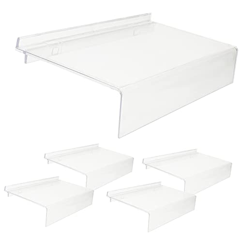 ERINGOGO 5pcs Wall-Mounted Shoe Rack for Closet Slatwall Accessories Shoes Display Storage Organizer